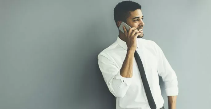 man talking on the phone